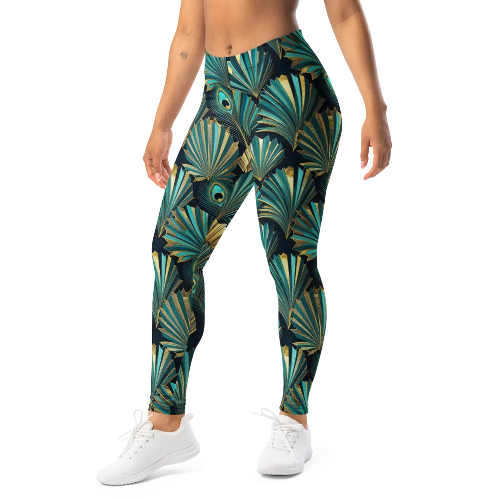 Art Deco Flight on Leggings — Left Front