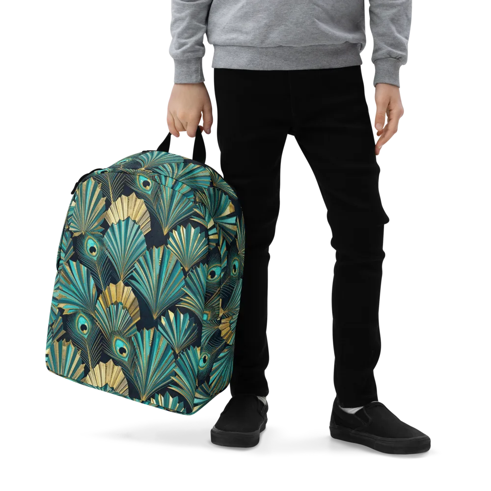 Art Deco Flight on Minimalist Backpack — Zoomed-in