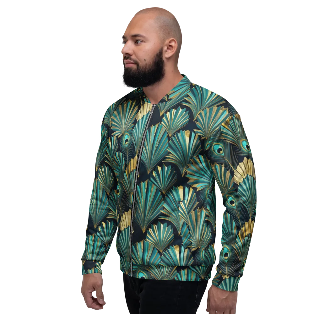 Art Deco Flight on Bomber Jacket — Left