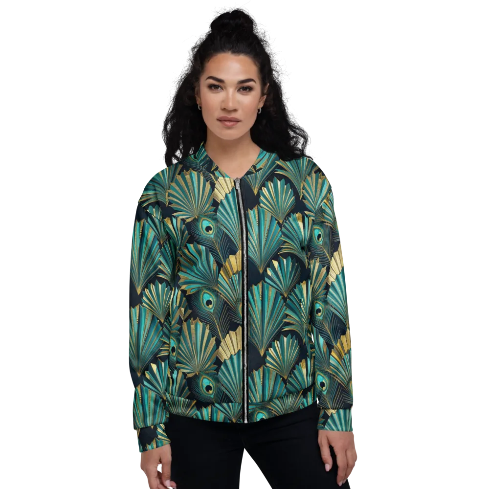 Art Deco Flight on Bomber Jacket — Front