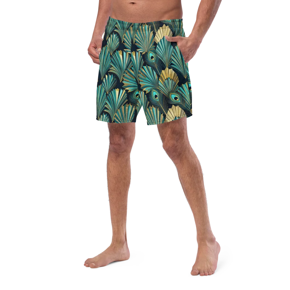 Art Deco Flight on Swim Trunks — Left Front