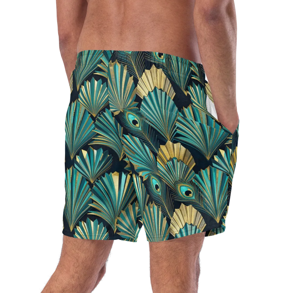 Art Deco Flight on Swim Trunks — Right Back