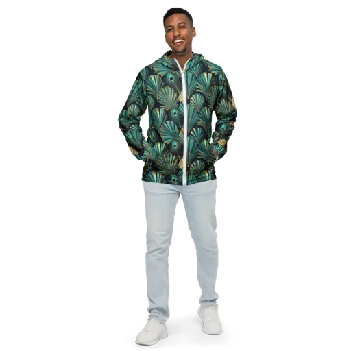 Art Deco Flight on a Men's Windbreaker