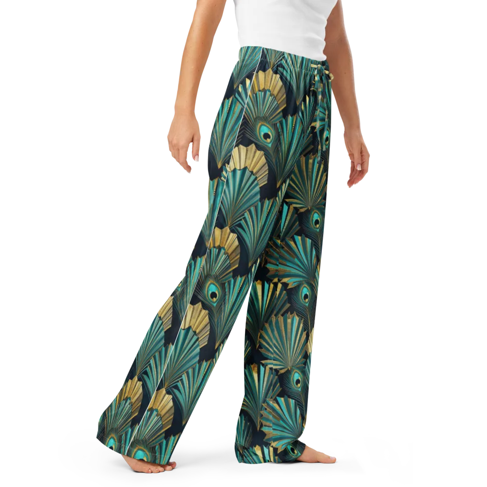 Art Deco Flight on Women's Pajama Pants — Right Front