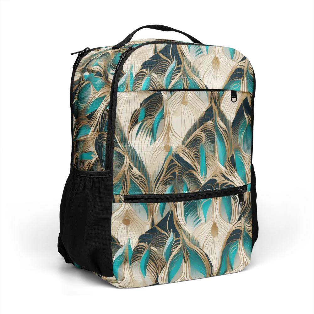 Peacock Botanica on Utility Backpack — Right Front