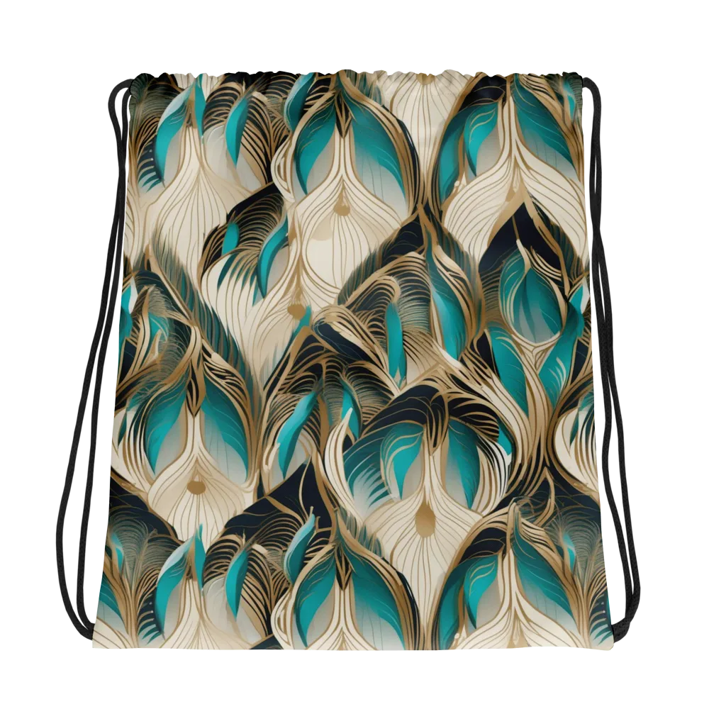 Peacock Botanica on Drawstring Bag — Photo