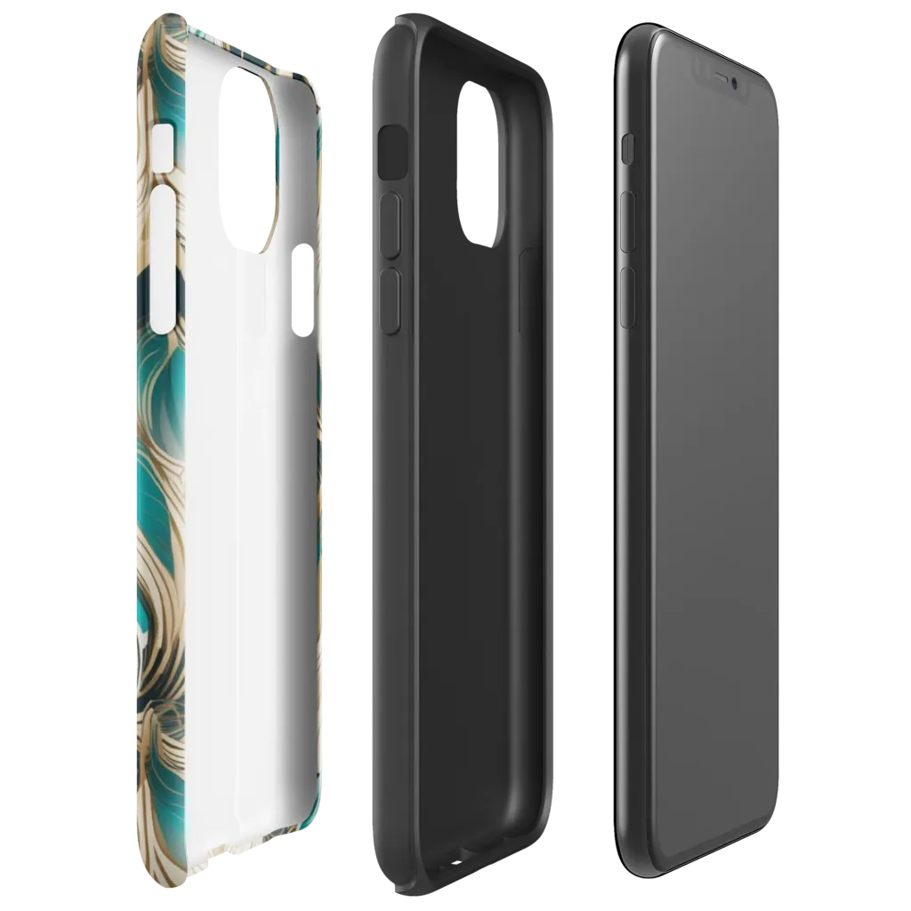 Peacock Botanica on Tough Case for iPhone® — Right