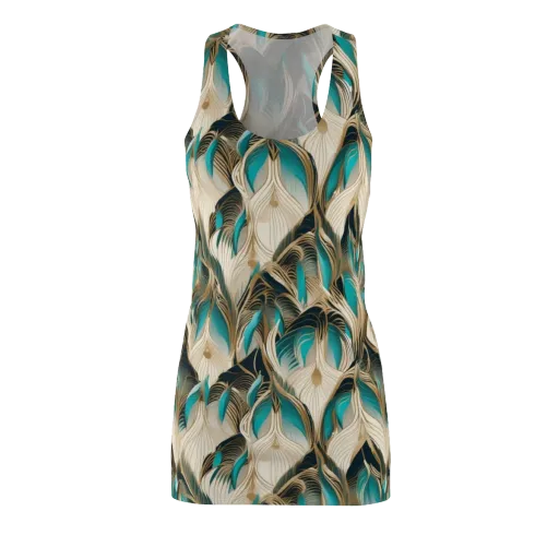 Peacock Botanica on a Racerback Dress
