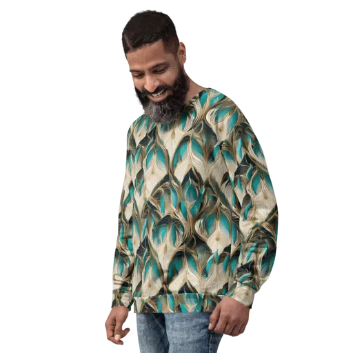 Peacock Botanica on a Sweatshirt