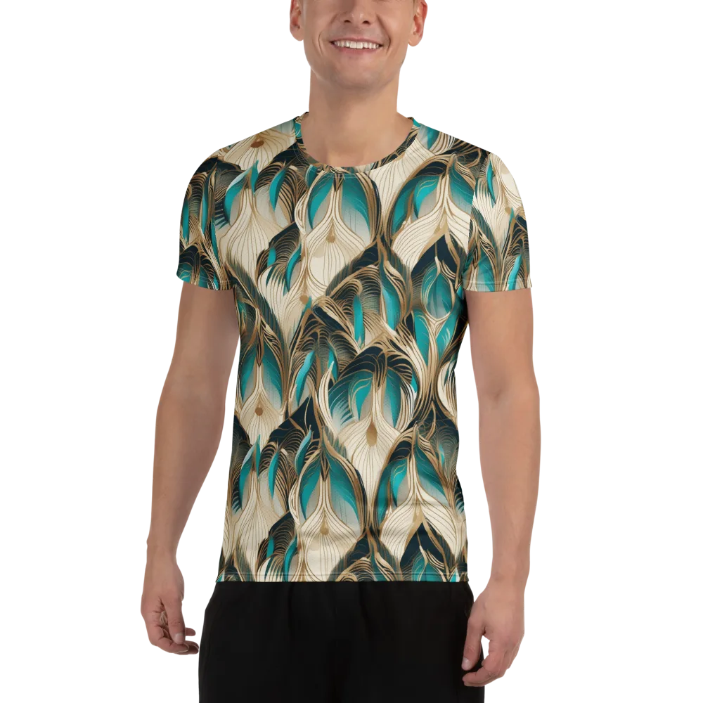 Peacock Botanica on Men's Athletic T-Shirt — Front