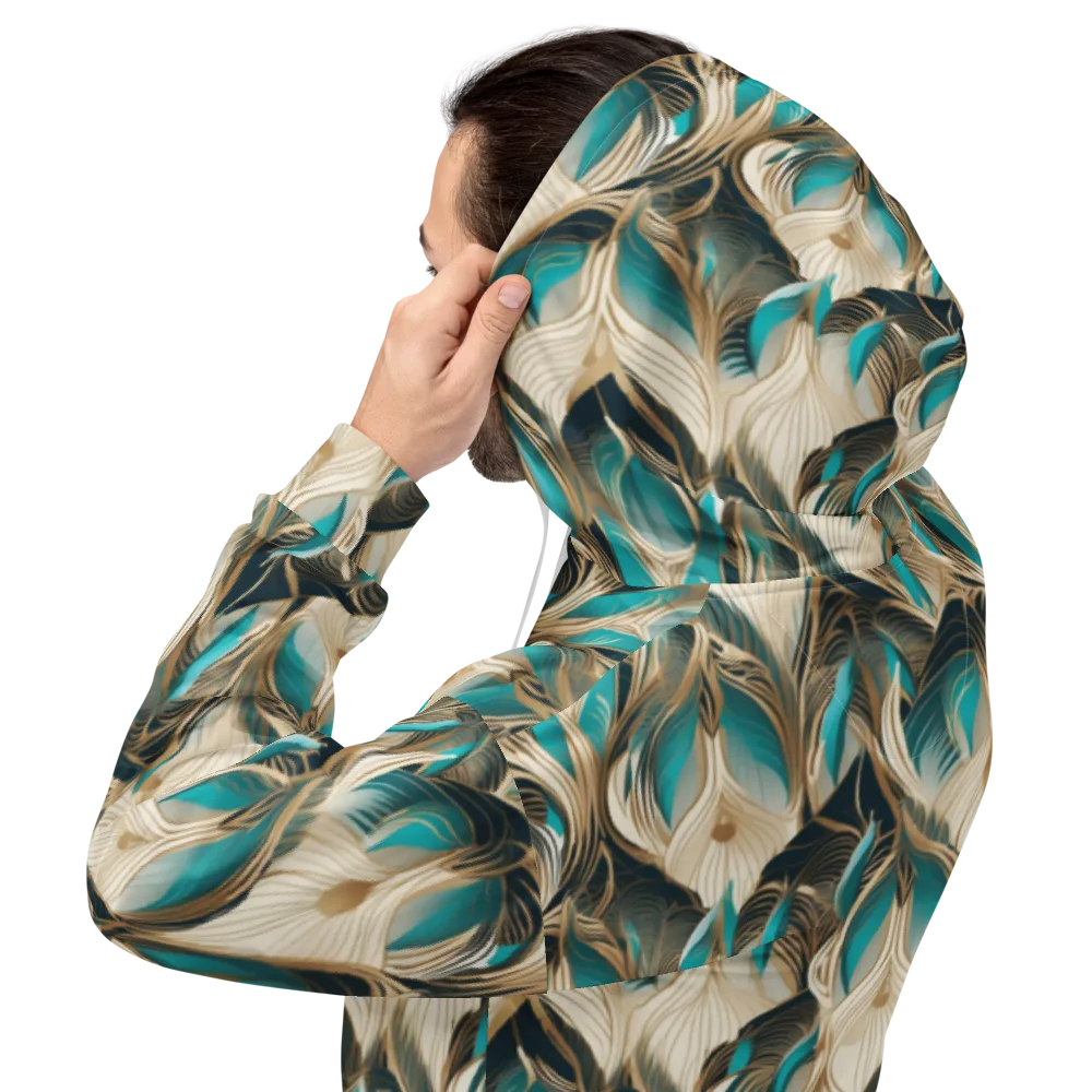 Peacock Botanica on Hoodie — Back