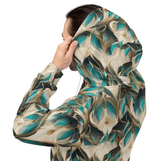 Peacock Botanica on a Hoodie