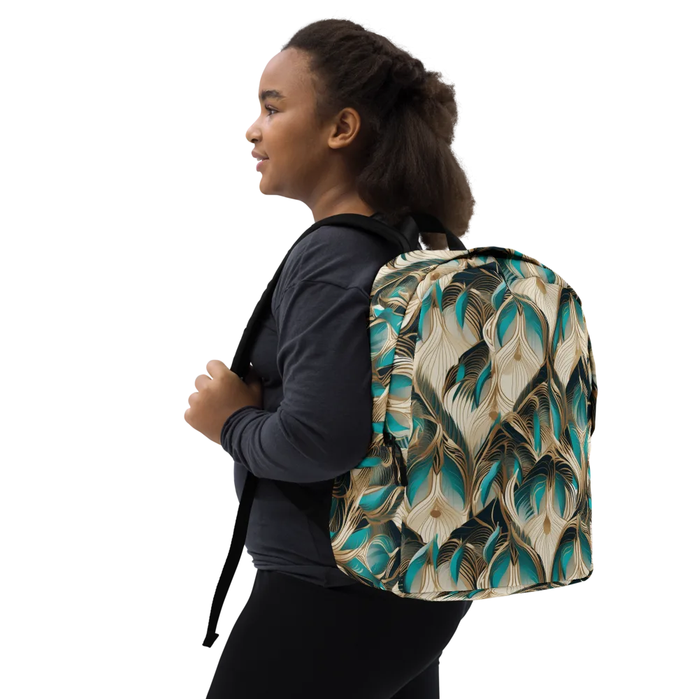 Peacock Botanica on Minimalist Backpack — Right Front