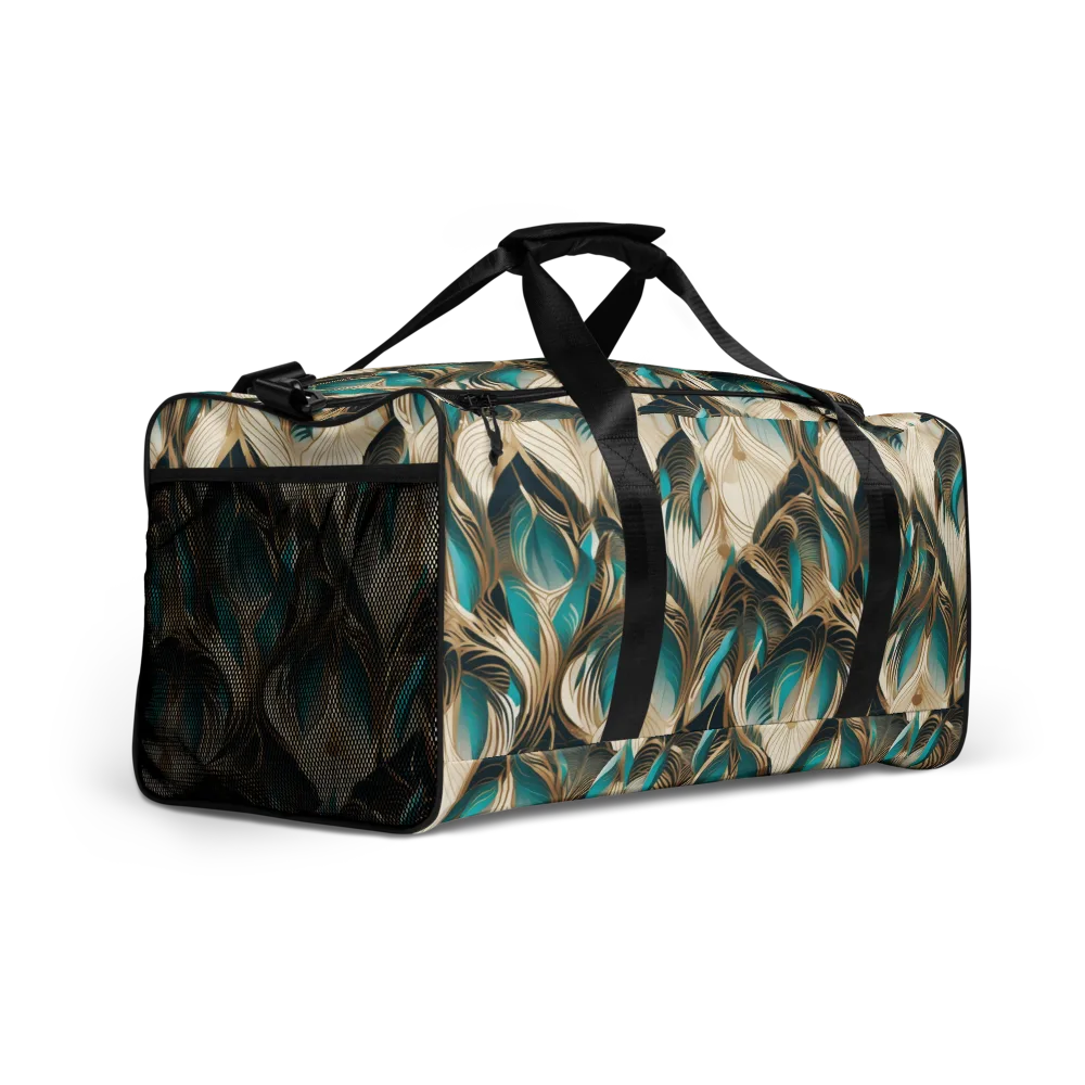 Peacock Botanica on Duffle Bag — Right Front