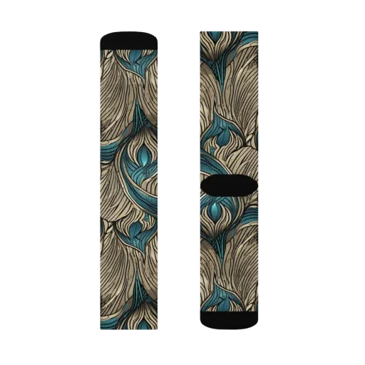 Turquoise Filigree on a Socks