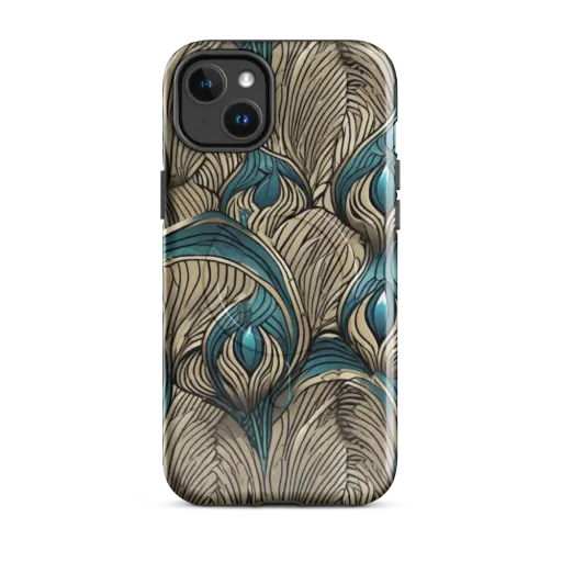 Turquoise Filigree on a MagSafe Tough Case for iPhone®