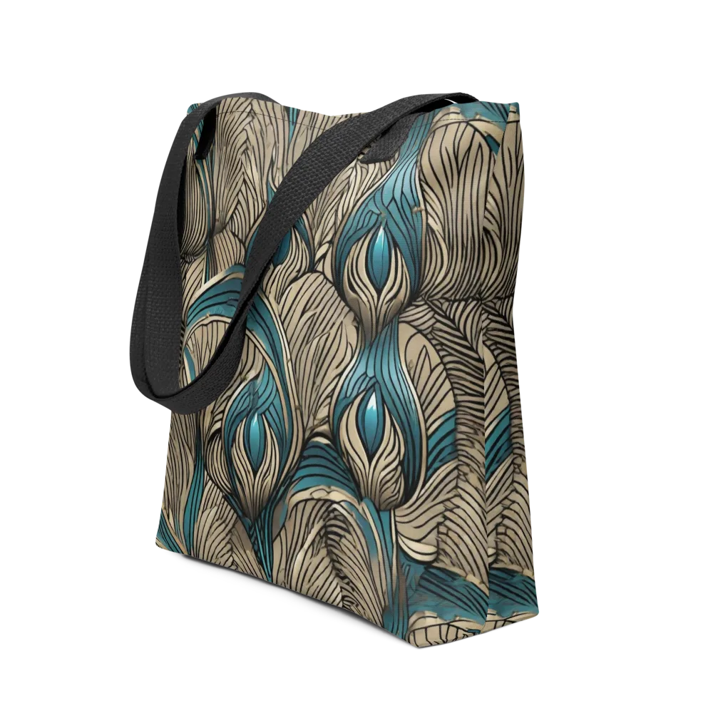 Turquoise Filigree on Tote Bag — Front