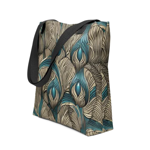 Turquoise Filigree on a Tote Bag