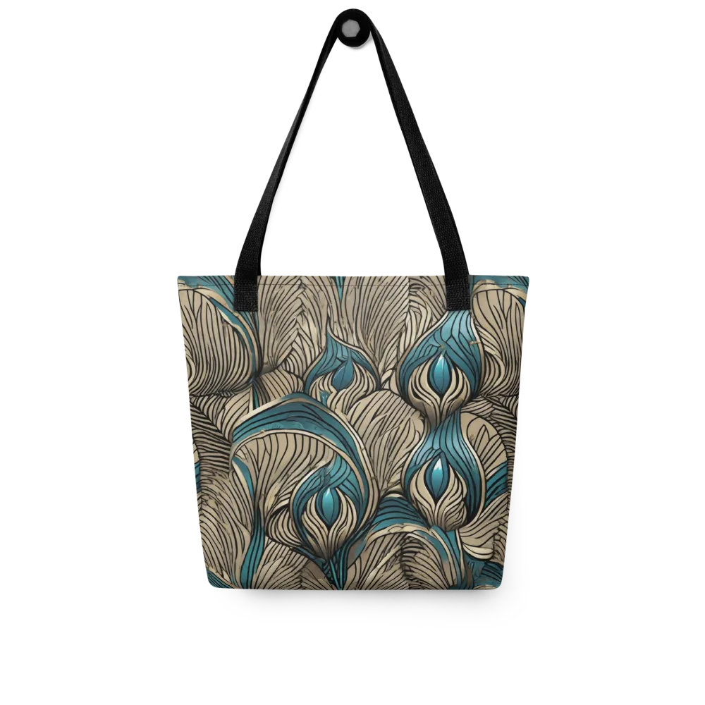 Turquoise Filigree on Tote Bag — Front