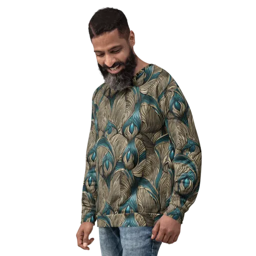 Turquoise Filigree on a Sweatshirt