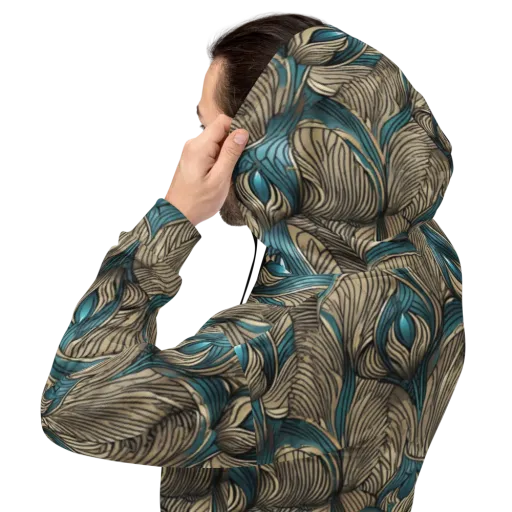 Turquoise Filigree on a Hoodie