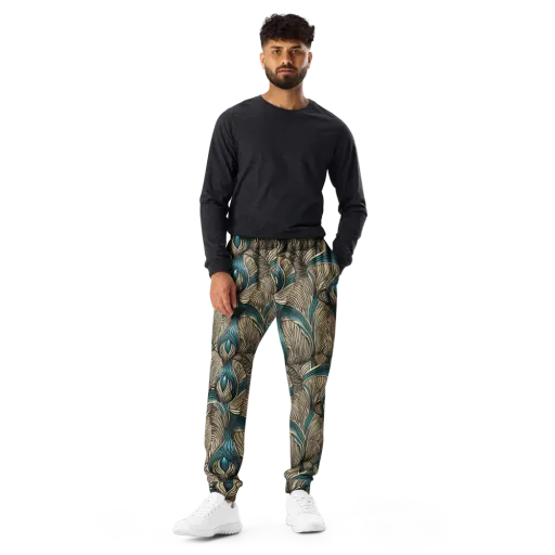 Turquoise Filigree on a Men's Joggers