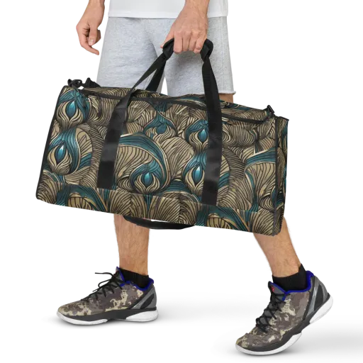 Turquoise Filigree on a Duffle Bag