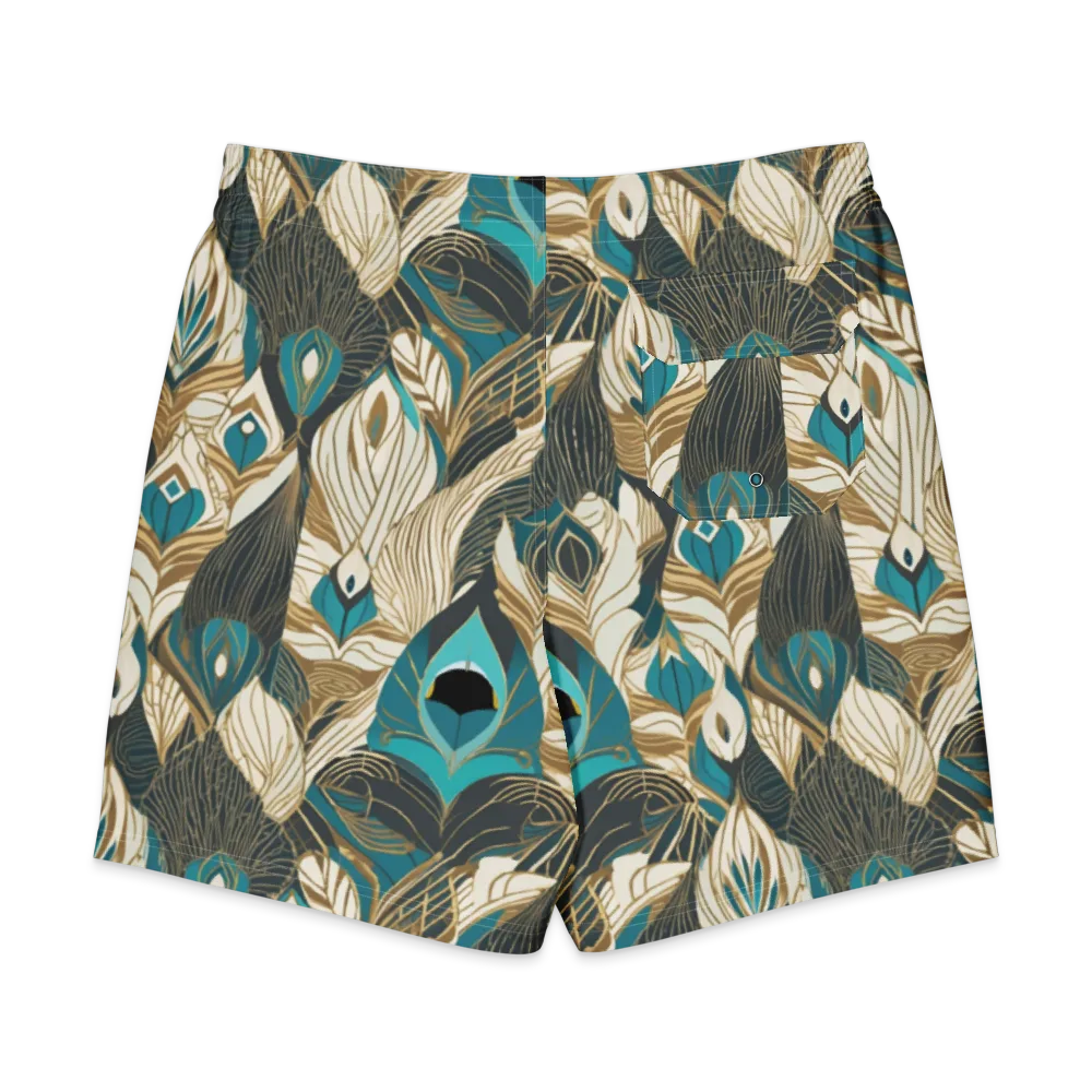 Turquoise Talisman on Men's Board Shorts — Back