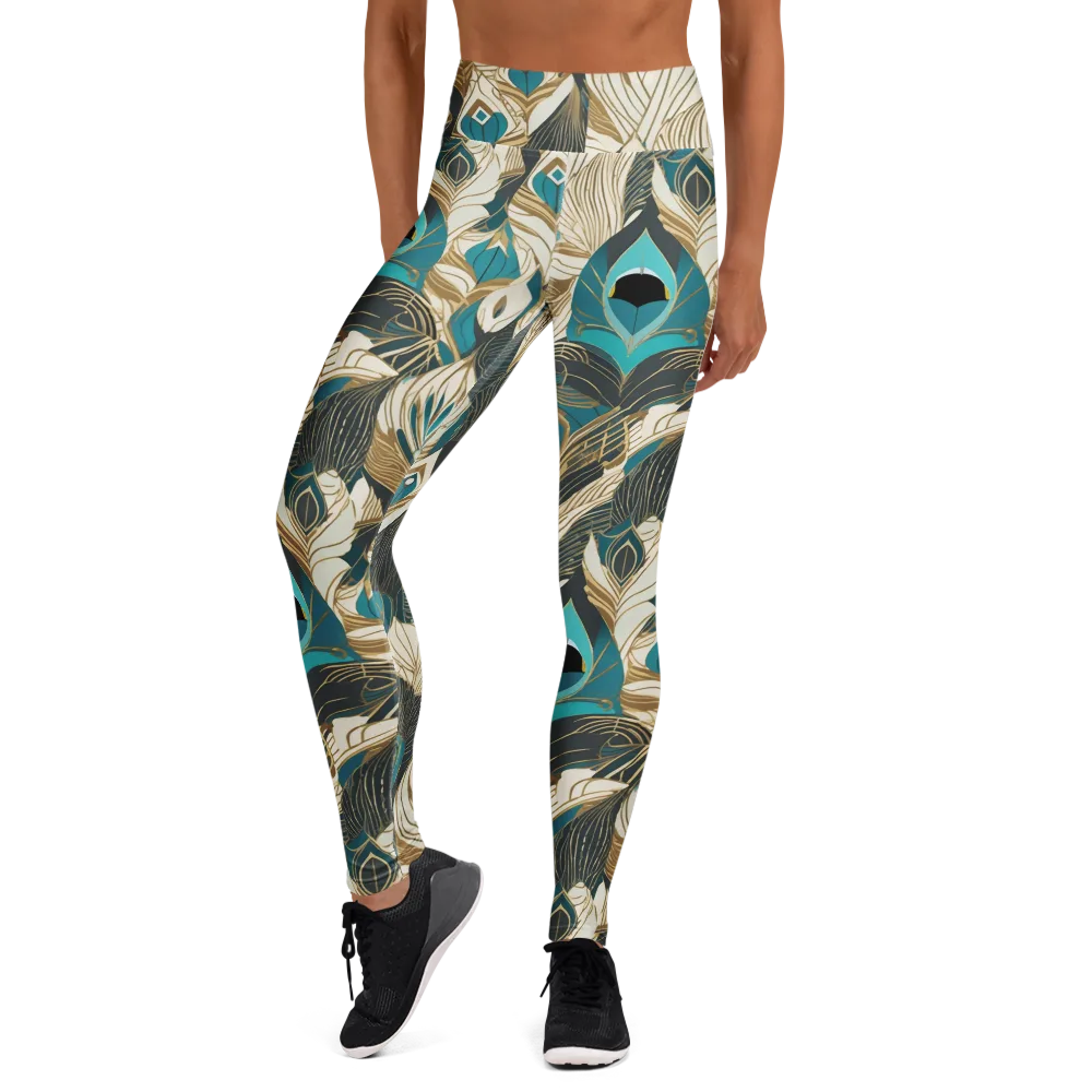 Turquoise Talisman on Yoga Leggings — Front