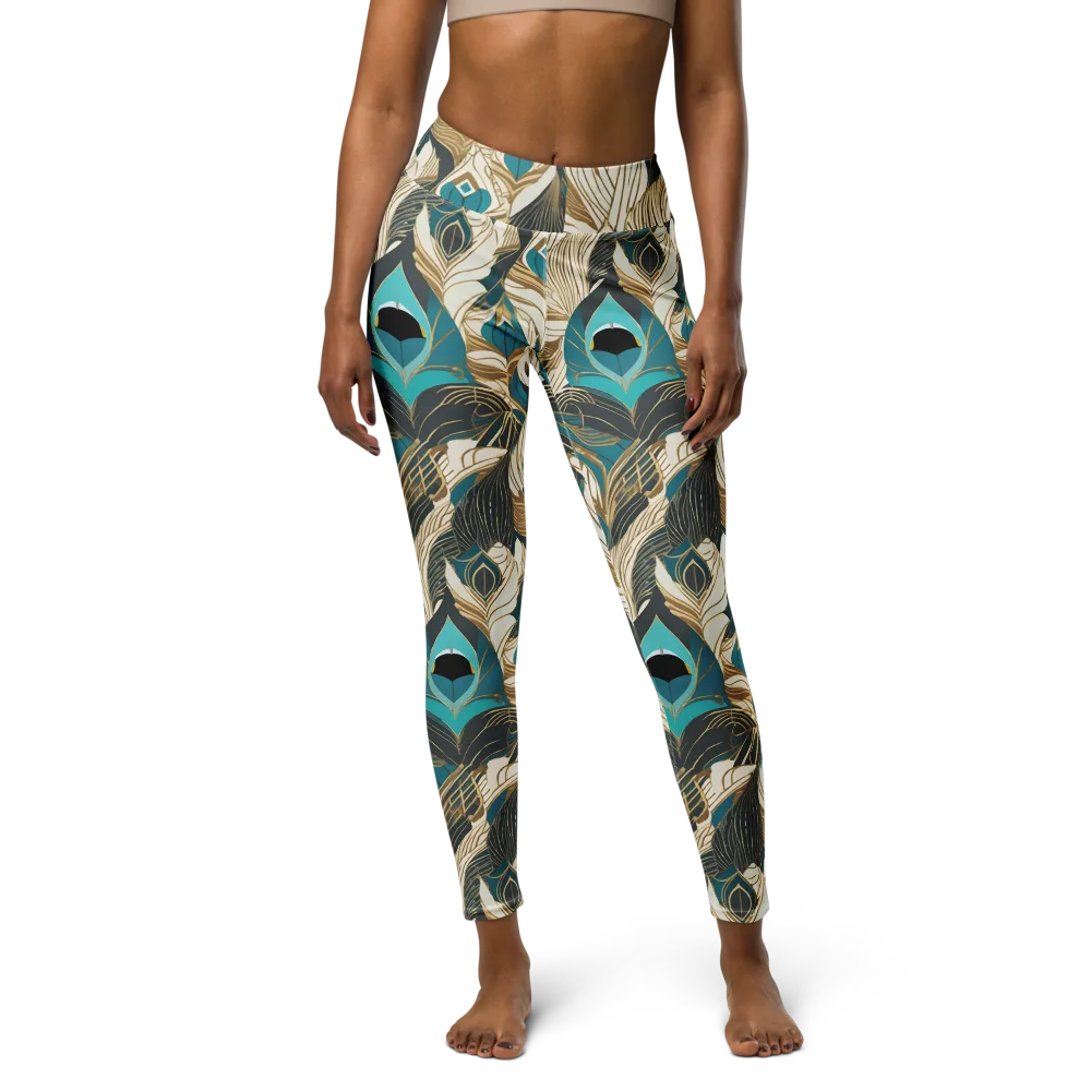 Turquoise Talisman on Yoga Leggings — Front