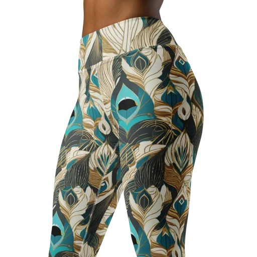 Turquoise Talisman on a Yoga Leggings