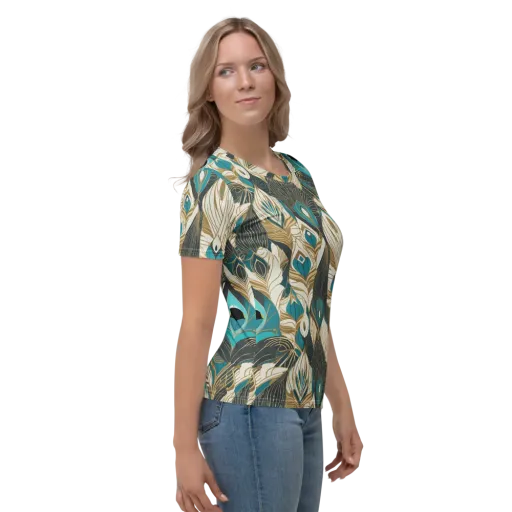 Turquoise Talisman on a Women's Crew Neck T-Shirt