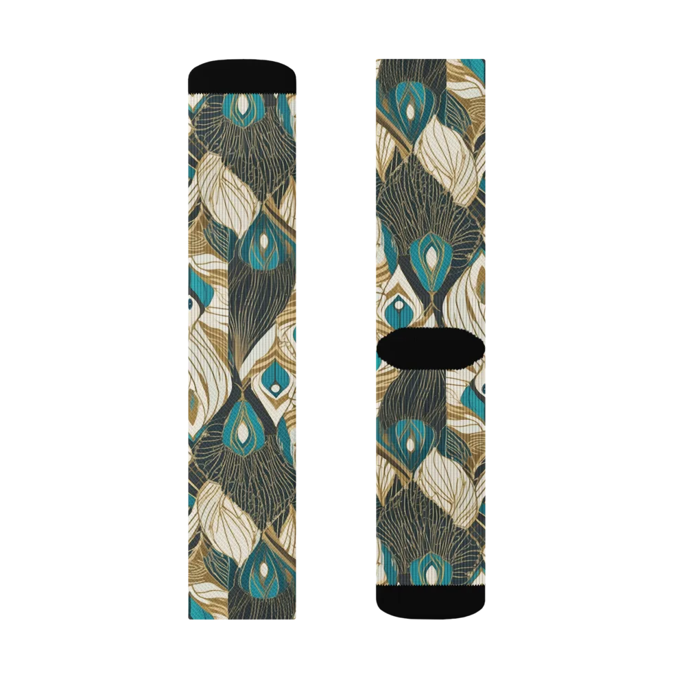 Turquoise Talisman on Socks — Left Sock