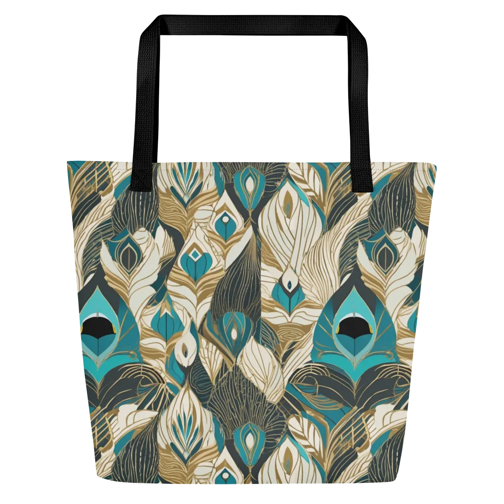 Turquoise Talisman on Large Tote Bag W/ Pocket — Front