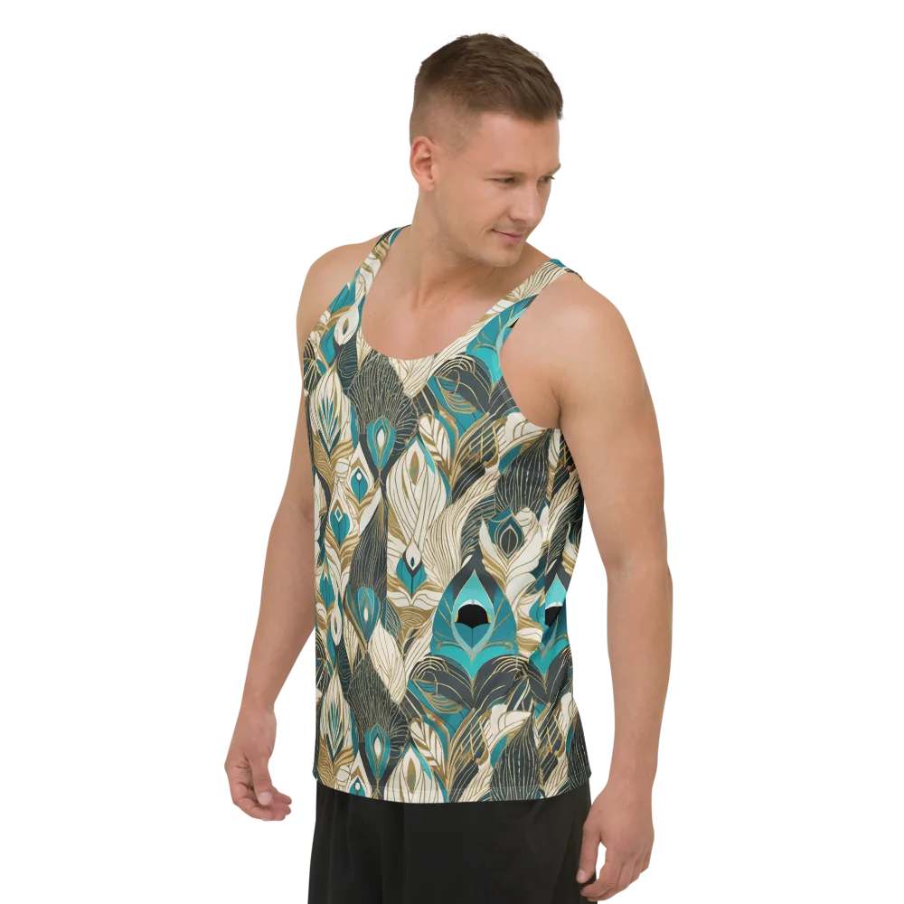Turquoise Talisman on Men's Tank Top — Left Front