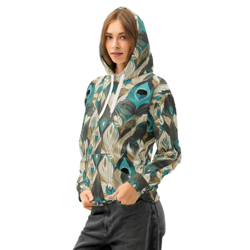 Turquoise Talisman on a Cotton Hoodie