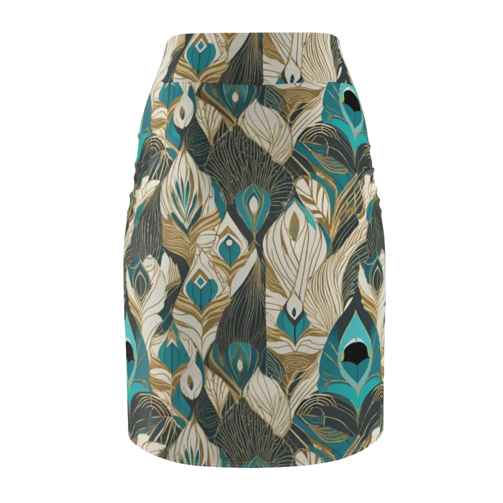 Turquoise Talisman on Pencil Skirt — Back