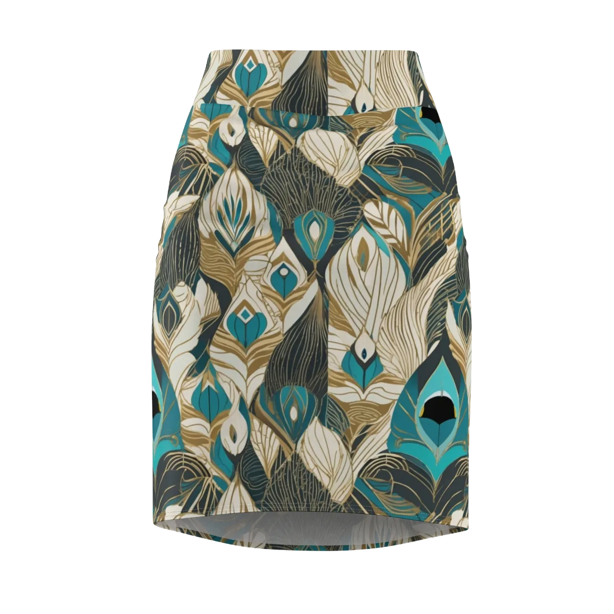 Turquoise Talisman on Pencil Skirt — Front