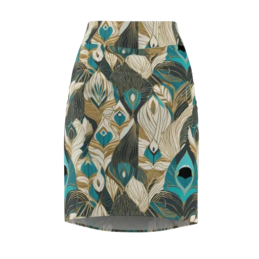 Turquoise Talisman on a Pencil Skirt