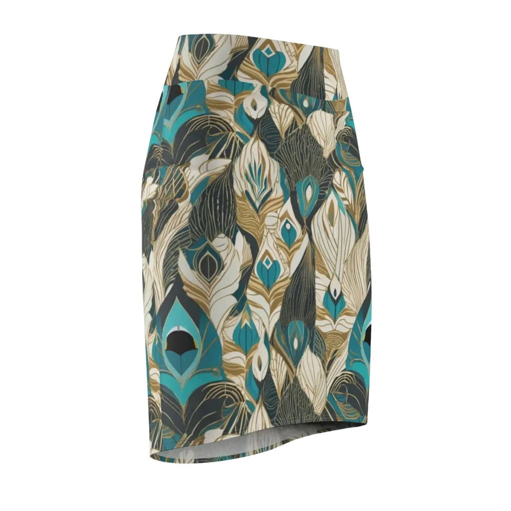 Turquoise Talisman on Pencil Skirt — Front Side