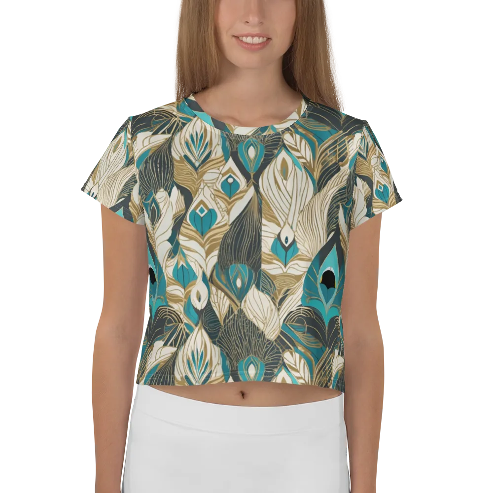 Turquoise Talisman on Crop Tee — Front