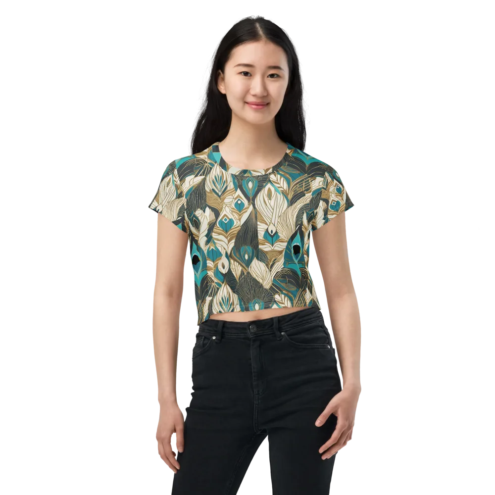 Turquoise Talisman on Crop Tee — Front