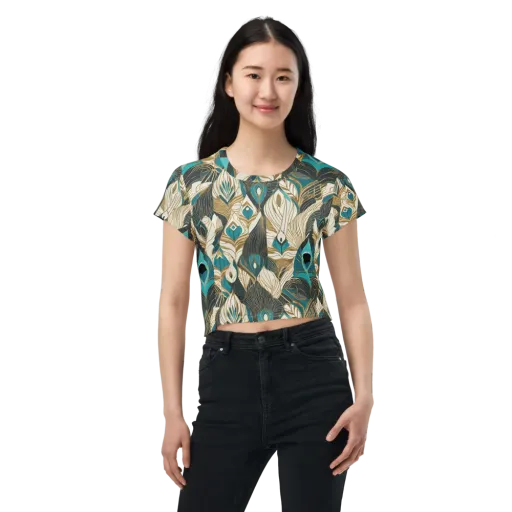 Turquoise Talisman on a Crop Tee