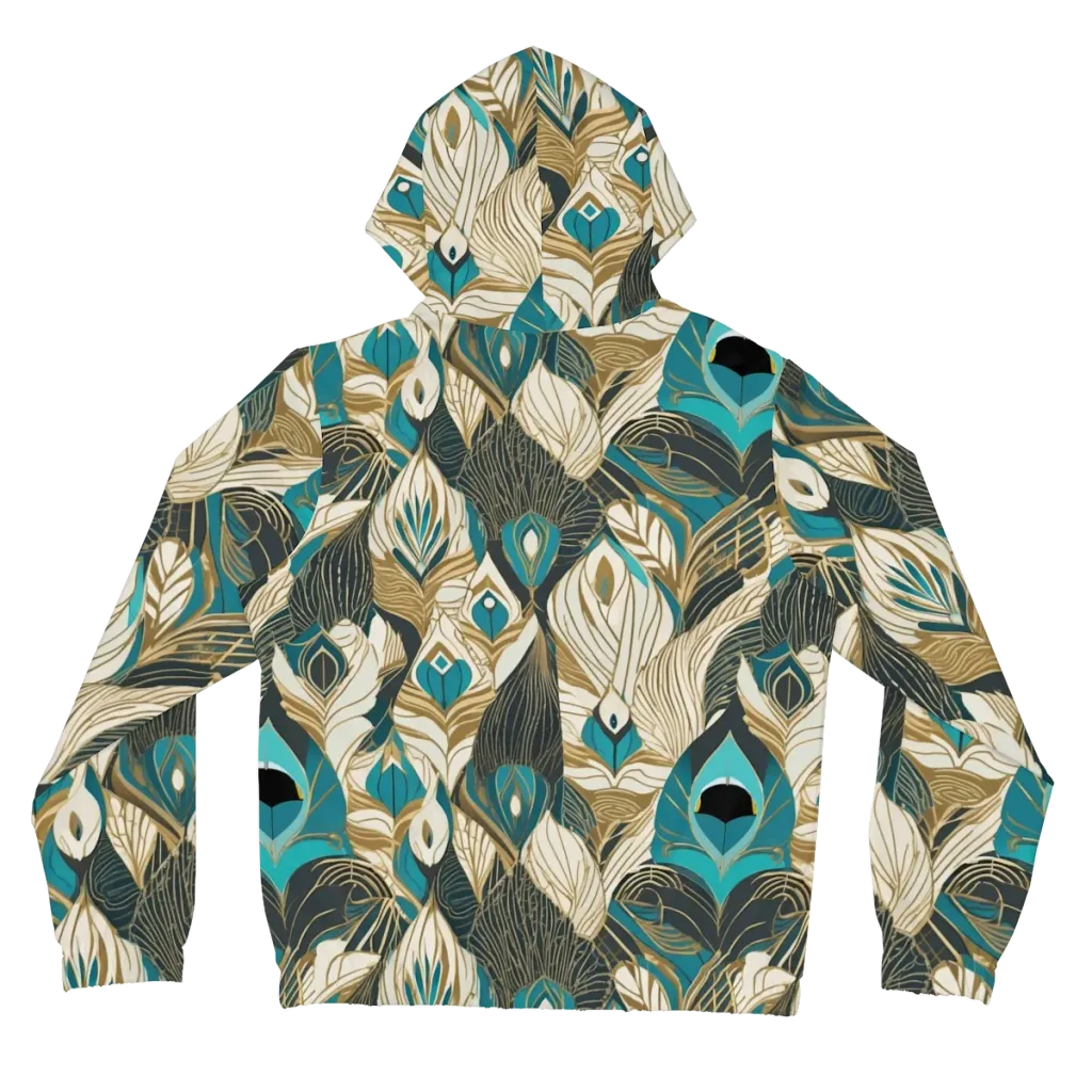 Turquoise Talisman on Women's Full-Zip Hoodie — Back