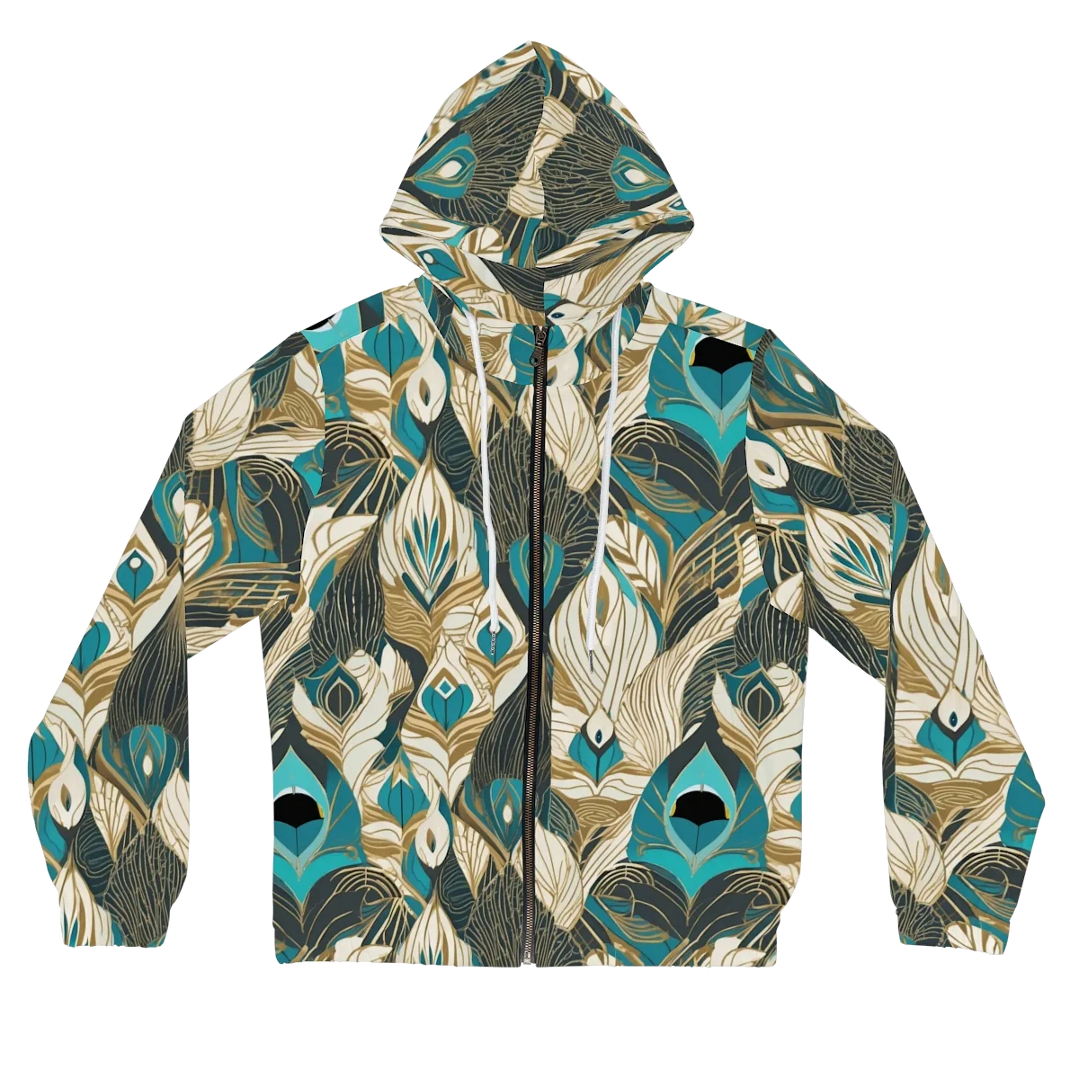 Turquoise Talisman on Women's Full-Zip Hoodie — Front