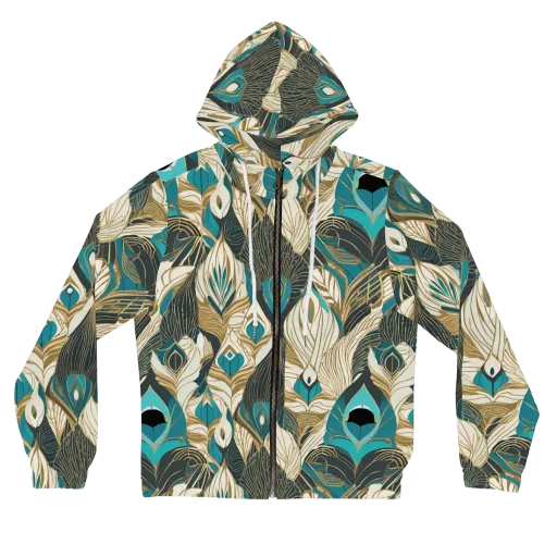 Turquoise Talisman on a Women's Full-Zip Hoodie