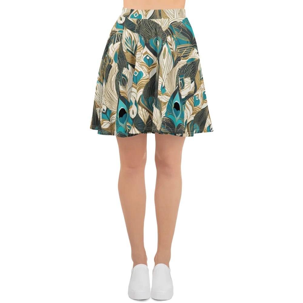 Turquoise Talisman on Skater Skirt — Front