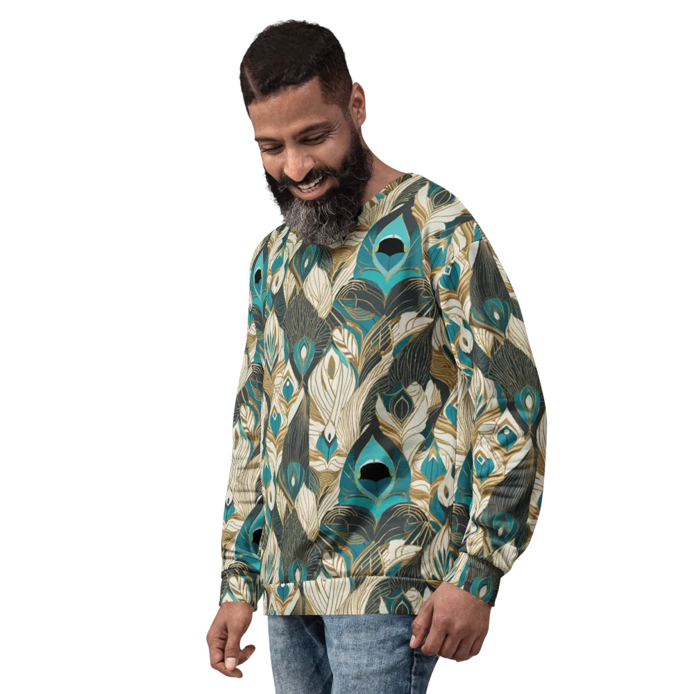 Turquoise Talisman on Sweatshirt — Left Front