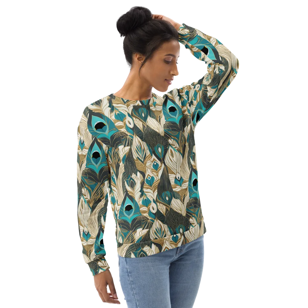 Turquoise Talisman on Sweatshirt — Right Front