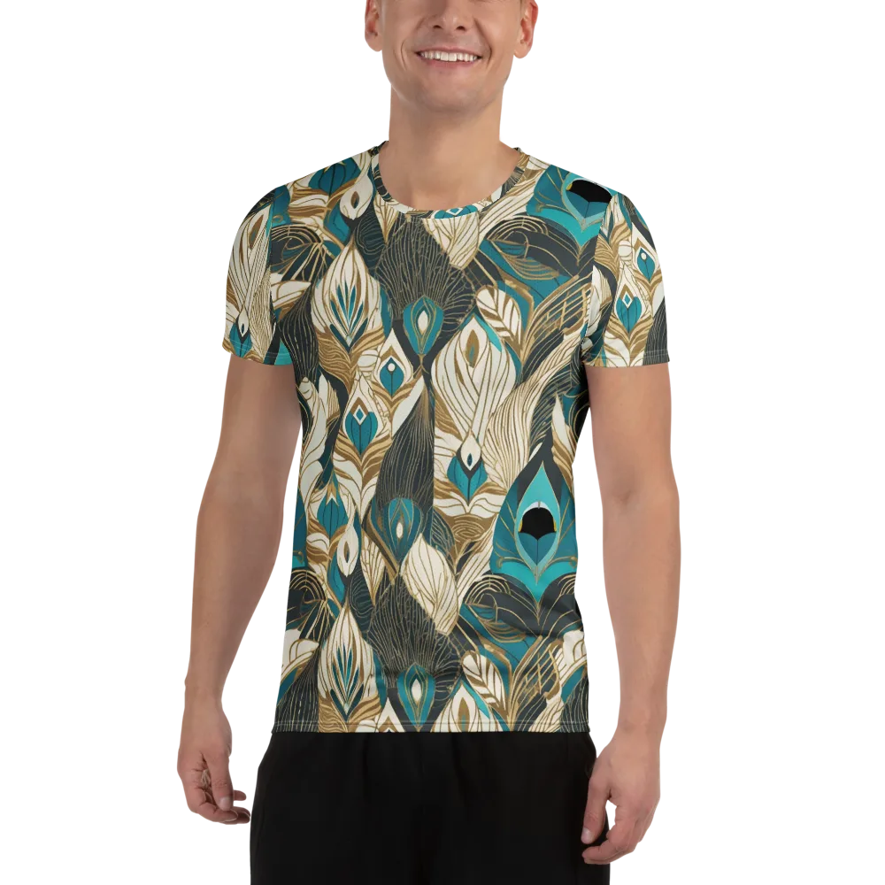 Turquoise Talisman on Men's Athletic T-Shirt — Front
